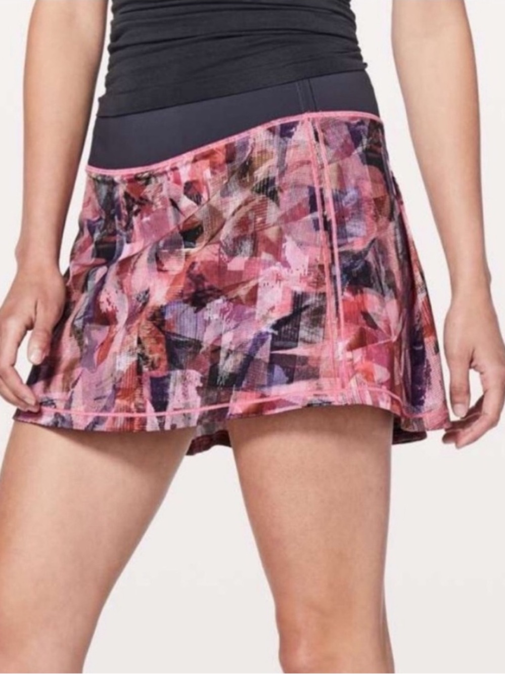 Lululemon Pace Rival Skirt in Abstract Dazed Multi Pink Print